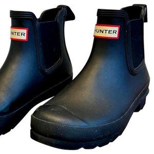 Short Chelsea Black Hunter Rain Boots